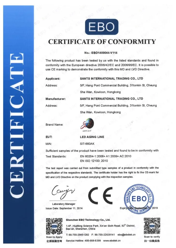 Sants Group certification