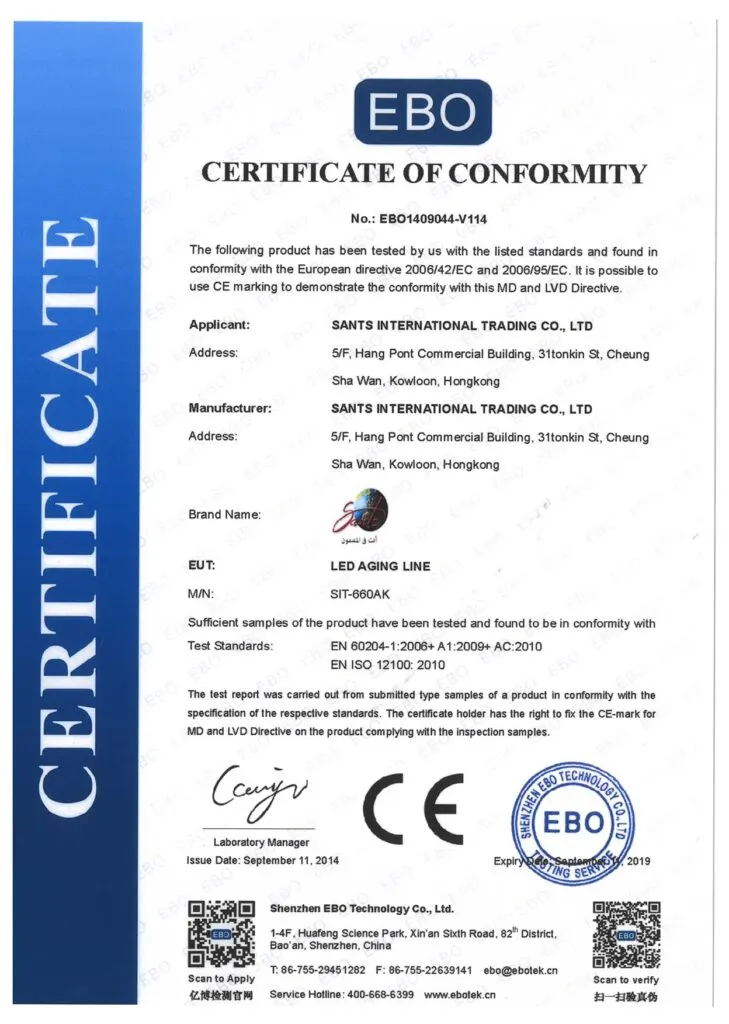 Sants Group certification