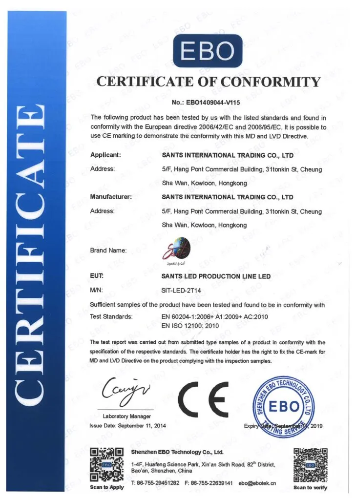 Sants Group certification